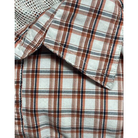 Big Sky Outfitters Mens Plaid Vented Short Sleeve Fishing Outdoor Shirt Size XXL - Picture 8 of 8